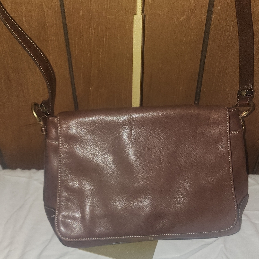 Vintage Leather Fossil Small Messenger Bag